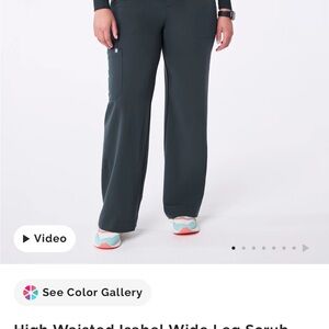 Figs Women's Wide Leg Pants - Dark Gray